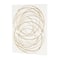 36" x 48" Gold Metal Circle Wall Art with White Wood Backing